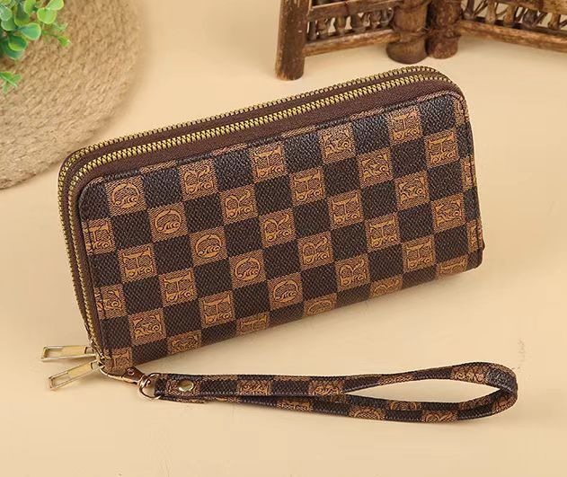Wholesale Double Zipper Printed Large Capacity Wallet ACC-WT-HuaNG002
