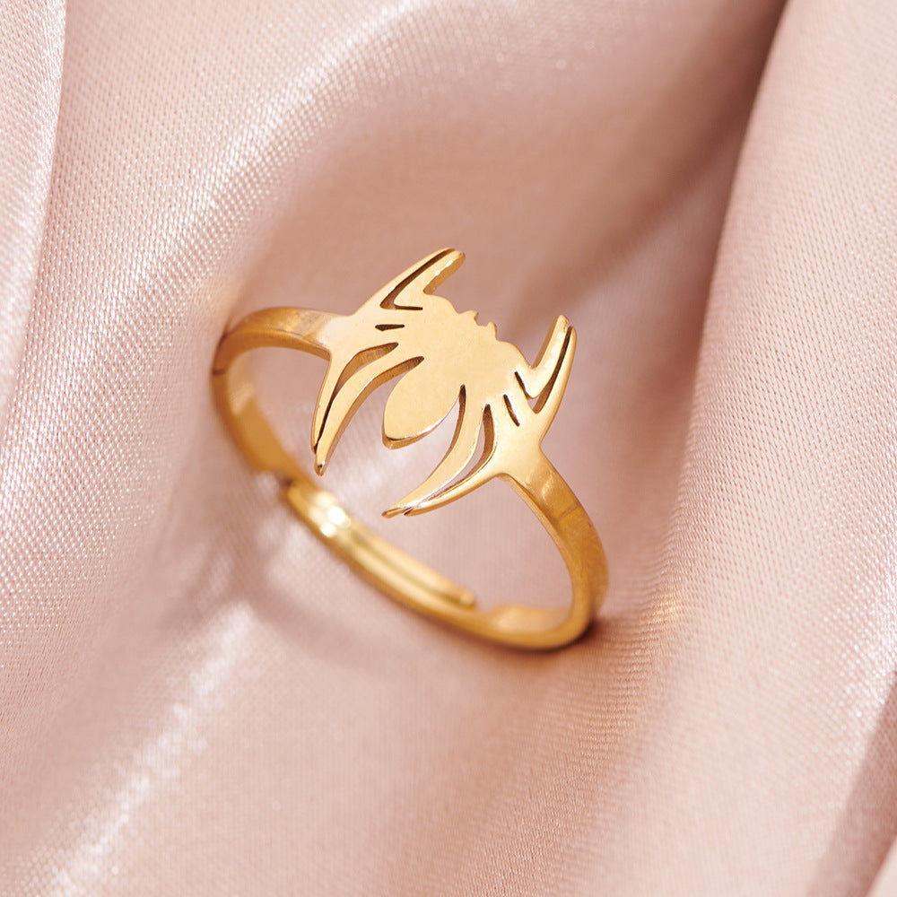 Wholesale Stainless Steel Spider Pattern Ring Open Rings ACC-RS-Jisen001