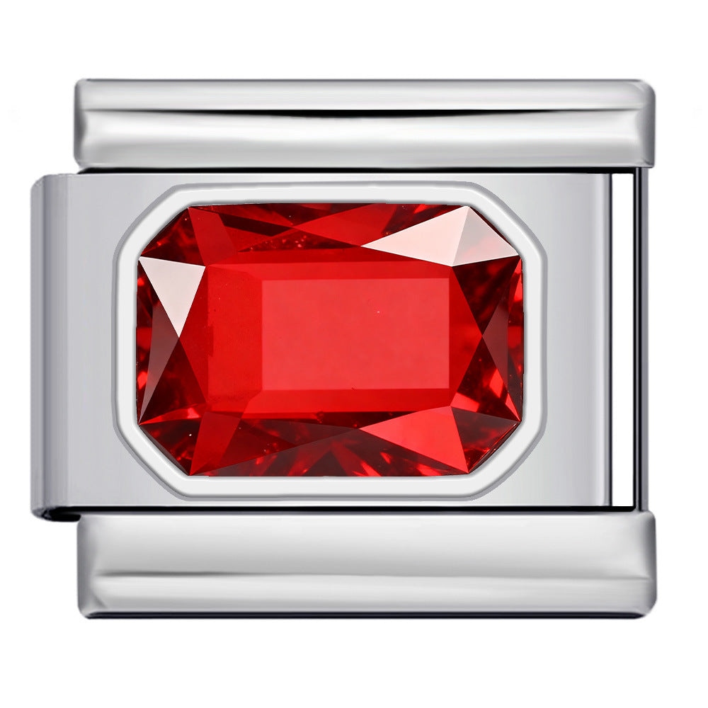 Wholesale 9mm Italian Charm Starter Bracelets DIY square Single Section Creative Stainless Steel Composable Bracelet