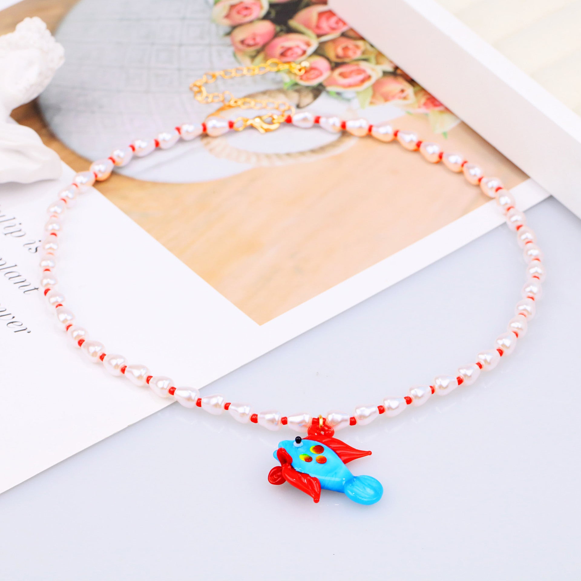 Wholesale  tropical marine fish pearl necklace