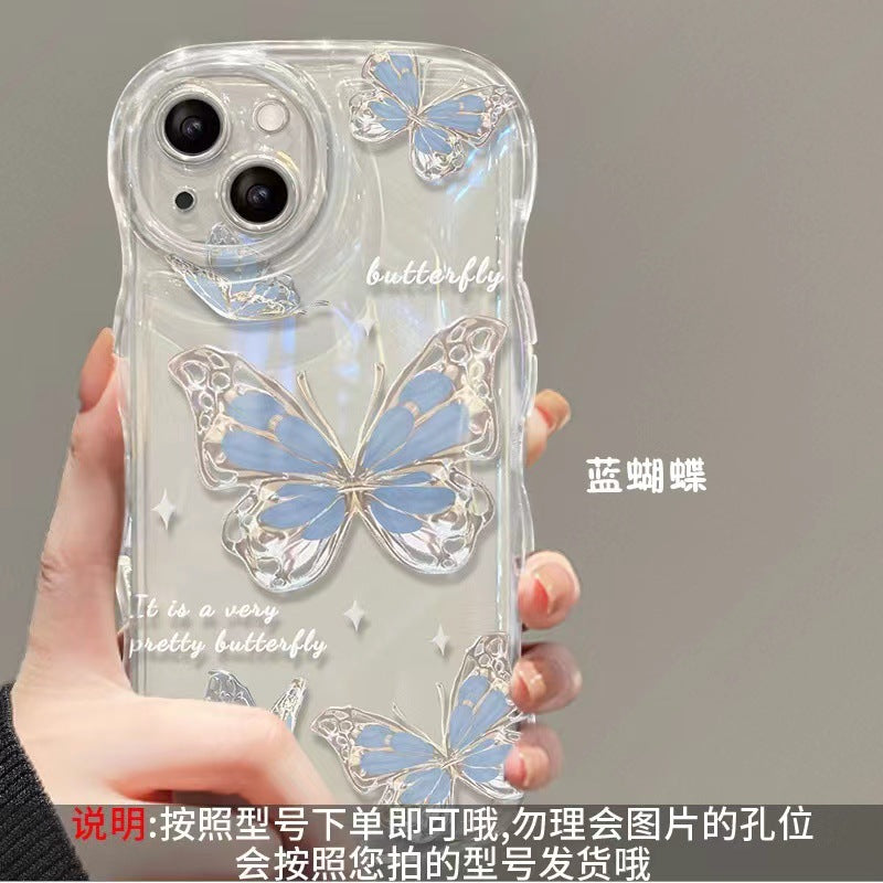 Wholesale Wave Butterfly Silicone Glitter Soft Shell Phone Case ACC-PC-ShanShan004