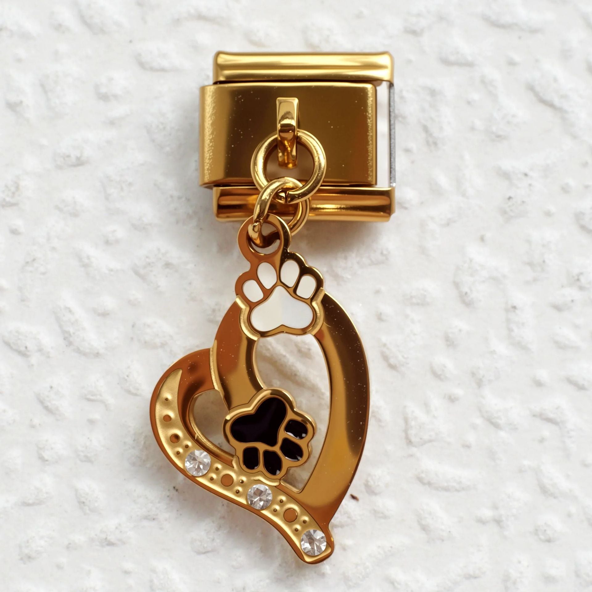 Wholesale Heart Lucky Clover Stainless Steel Italian Charms DIY Bracelet Jewelry Accessory