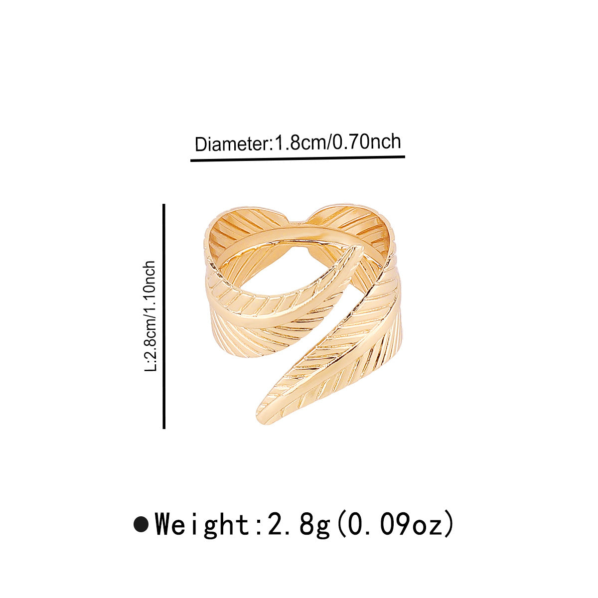 Wholesale Geometric Leaf Cross Opening Bracelet Ring Retro Matchinging Bracelet