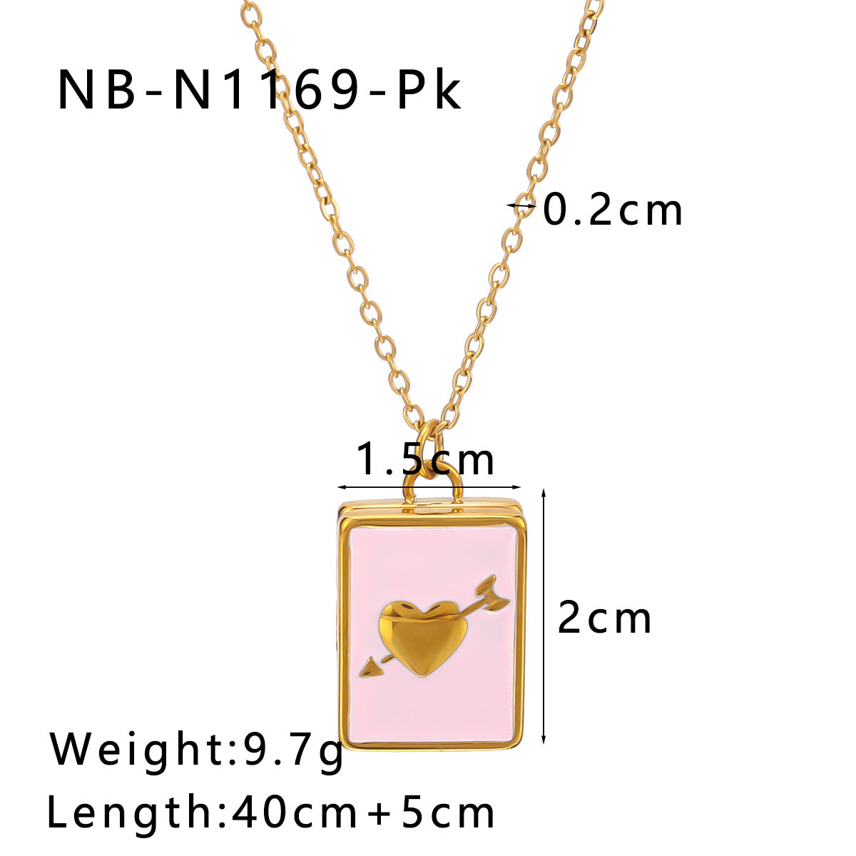 Wholesale color book titanium steel necklace love necklace