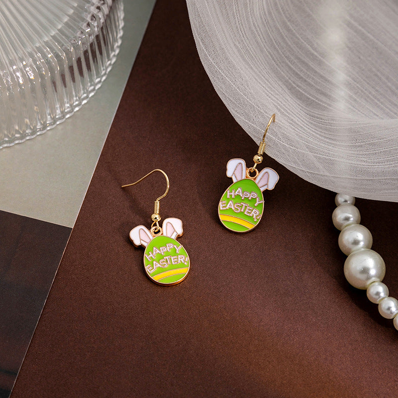 Wholesale Easter Bunny Alloy Earrings