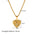 Wholesale titanium steel gold plated 18k book album love pendant zircon necklace