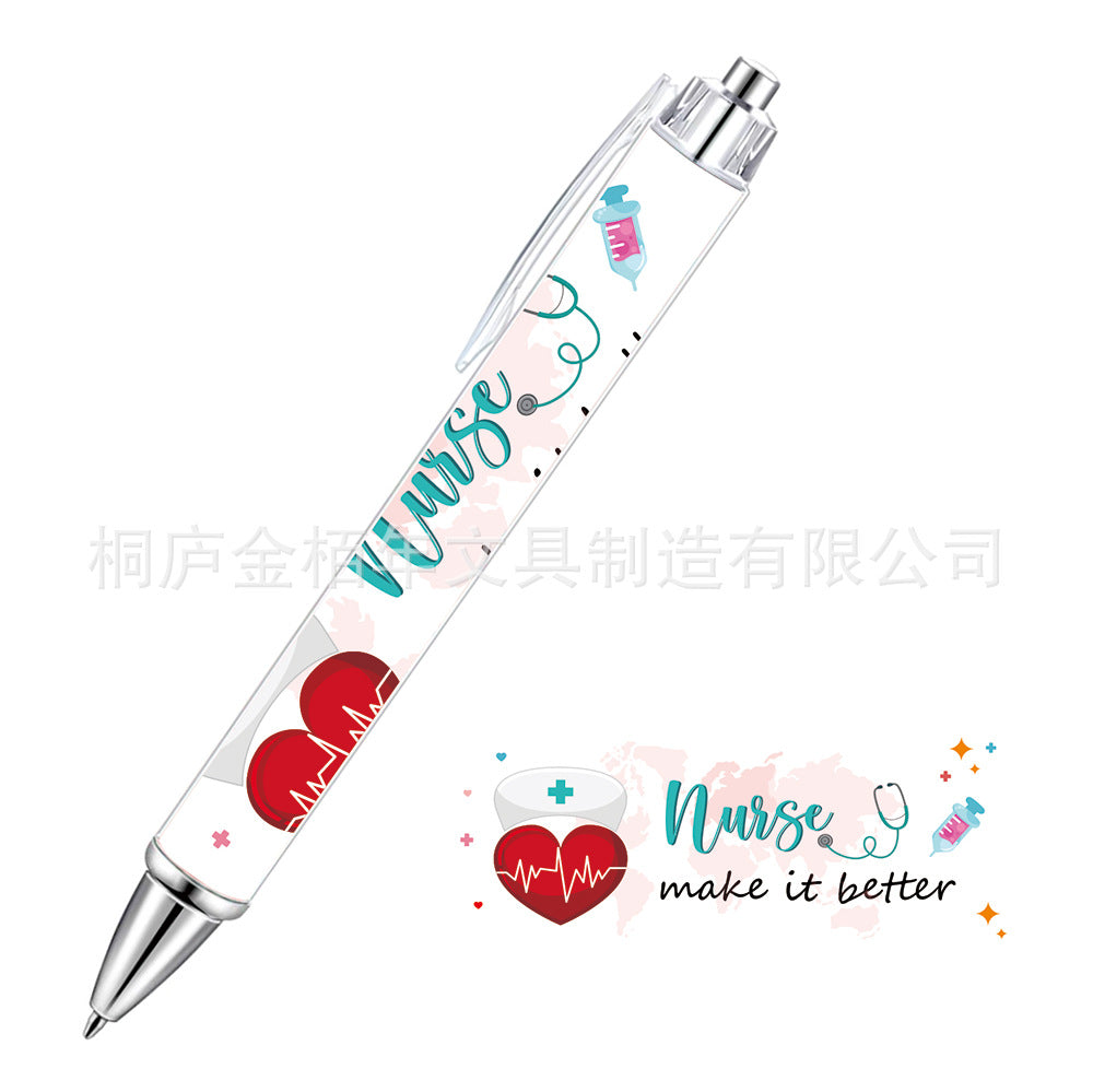 Wholesale Pink Bow Heart Roll Paper Ballpoint Pen