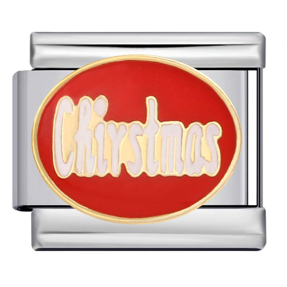 Wholesale Italian Charm Bracelet 9mm DIY Splicing Removable Red Element Stainless Steel Composable Bracelet