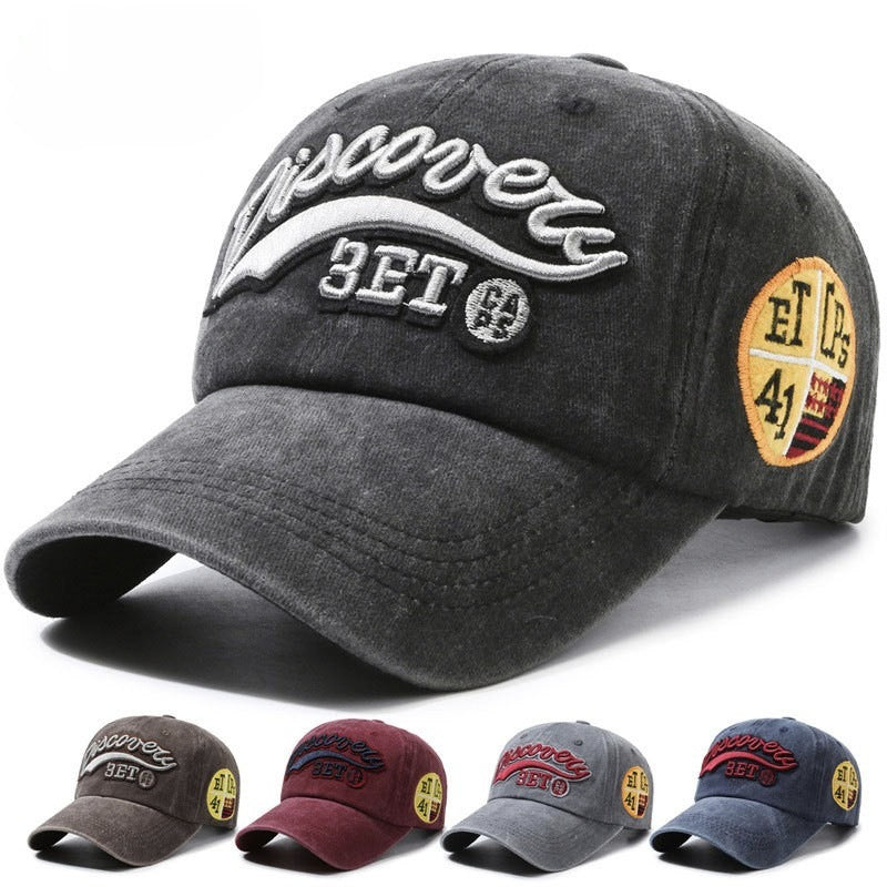 Wholesale Stylish Denim Baseball Cap Washed Distressed Embroidered Letter Curved Brim Unisex Spring Sun Hat For Casual Wear