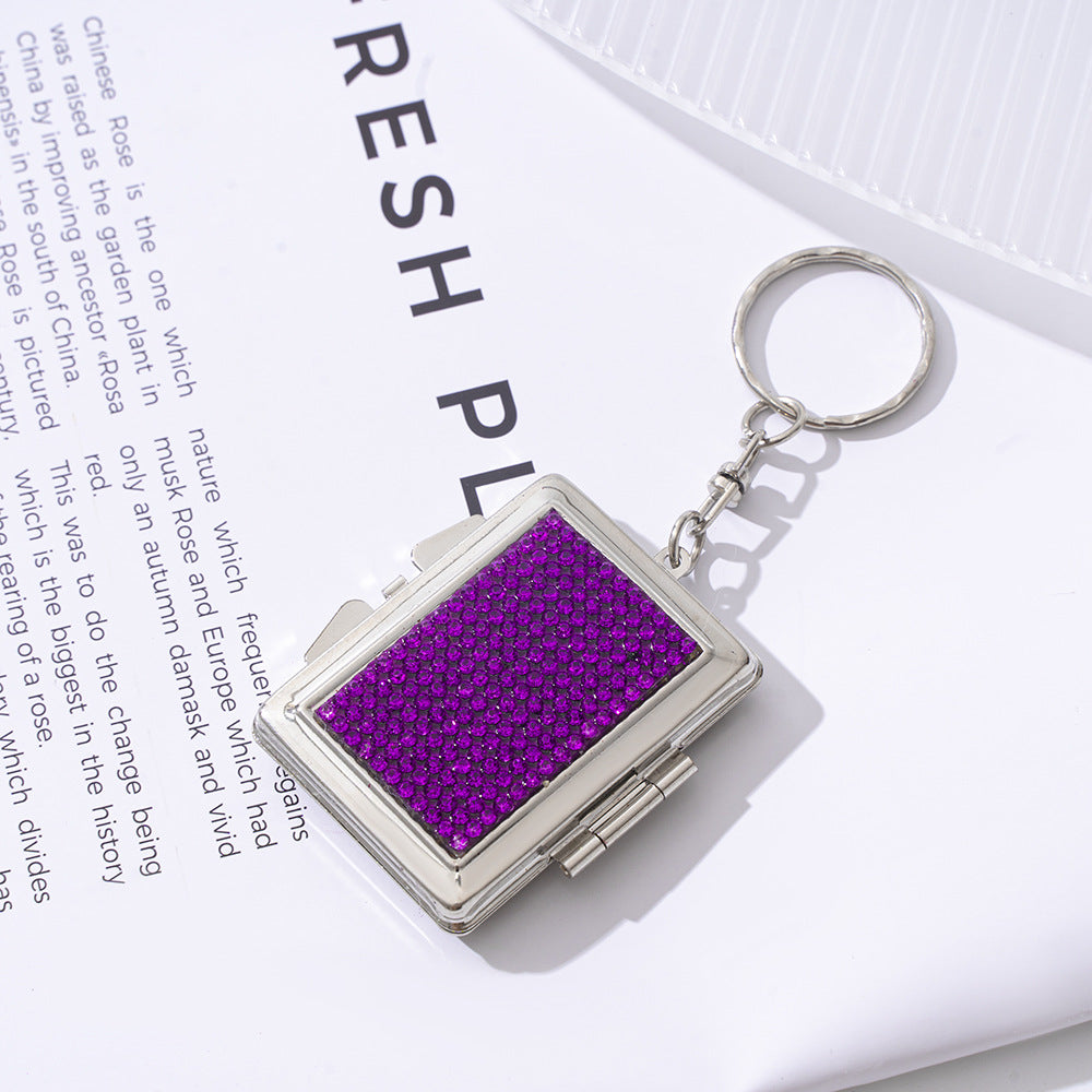 Wholesale Rhinestone Mini Makeup Mirror Keychains ACC-KC-ZhiYa053