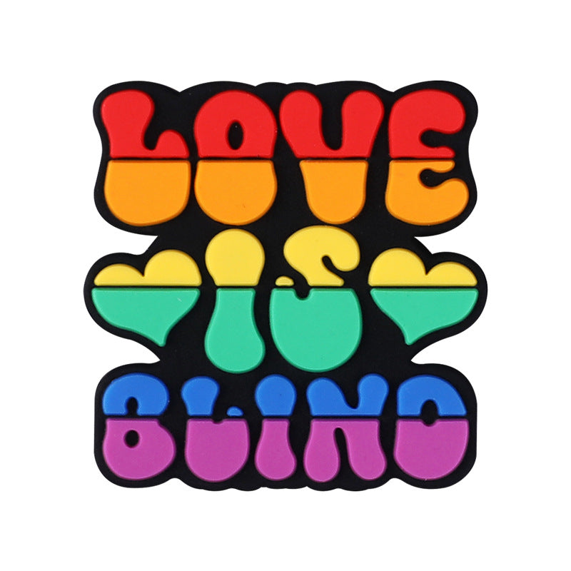 Wholesale 20pcs Rainbow Letter  Focal Beads DIY Bead Accessories