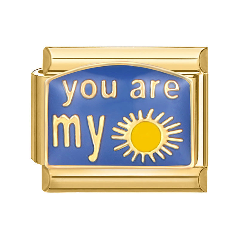 Wholesale Italian Charm Bracelet 9mm DIY Splicing Fashion Creative Pattern Stainless Steel Composable Bracelet