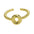 Wholesale  18k Golden Glaze Brass Bubble Balloon Letter  26 Ring