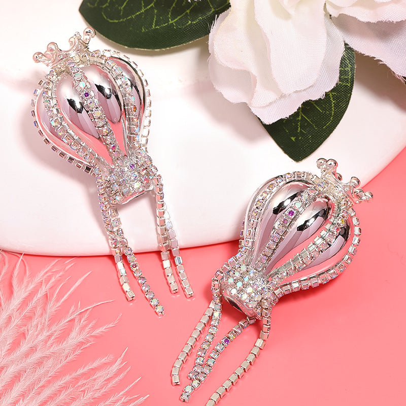 Wholesale 5pcs/pack UV Plated Color Crown Hot Air Balloon DIY Acrylic Beads ACC-BDS-BLG002