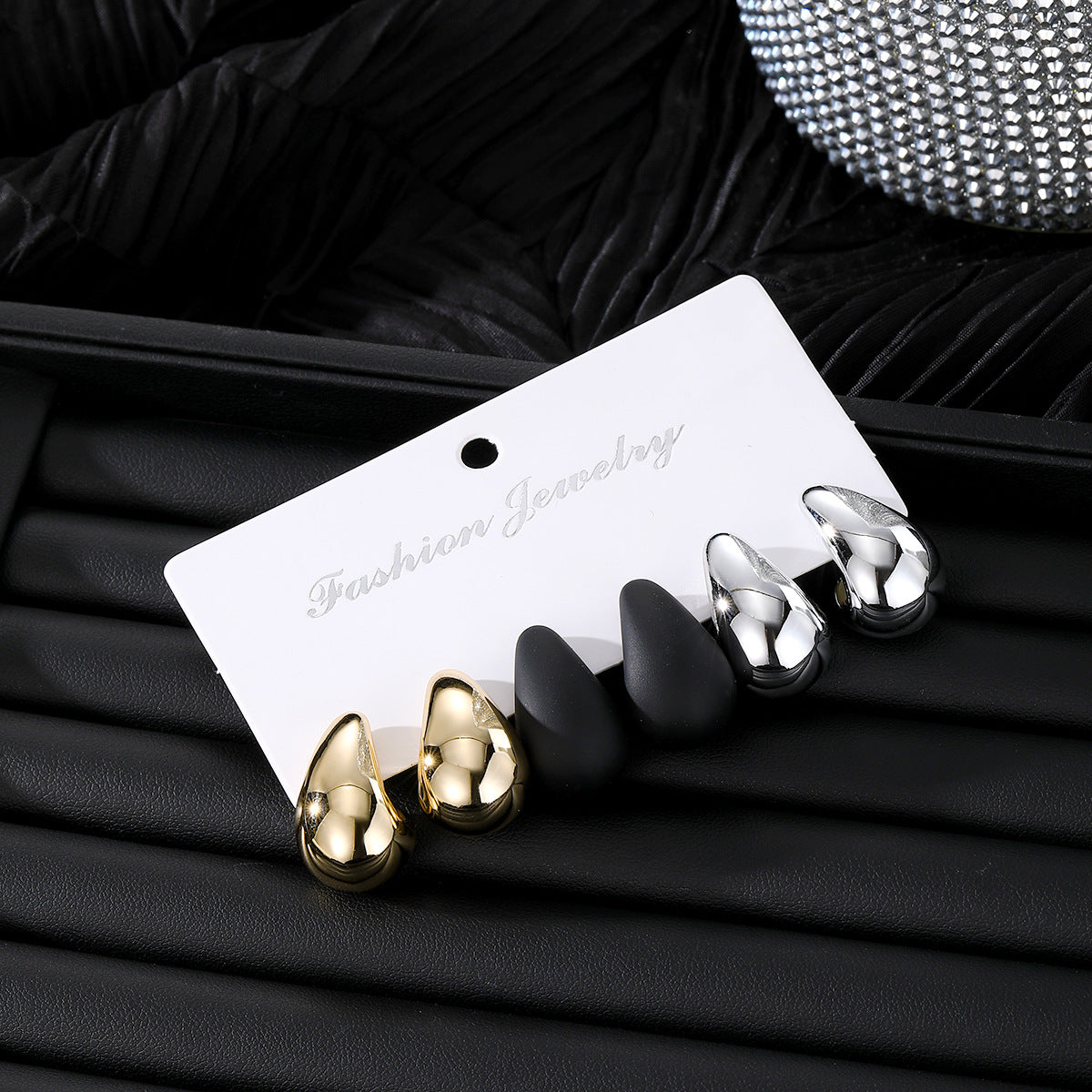 Wholesale Multicolor Earrings suit Personality Exaggerated Water Drops  Earrings