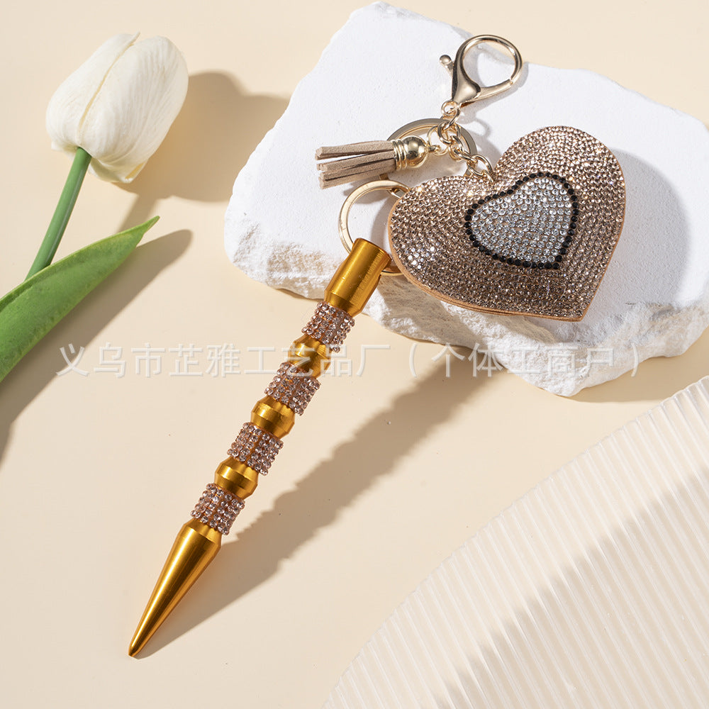 Wholesale Heart Shaped Diamond Metal Keychains ACC-KC-ZhiYa056