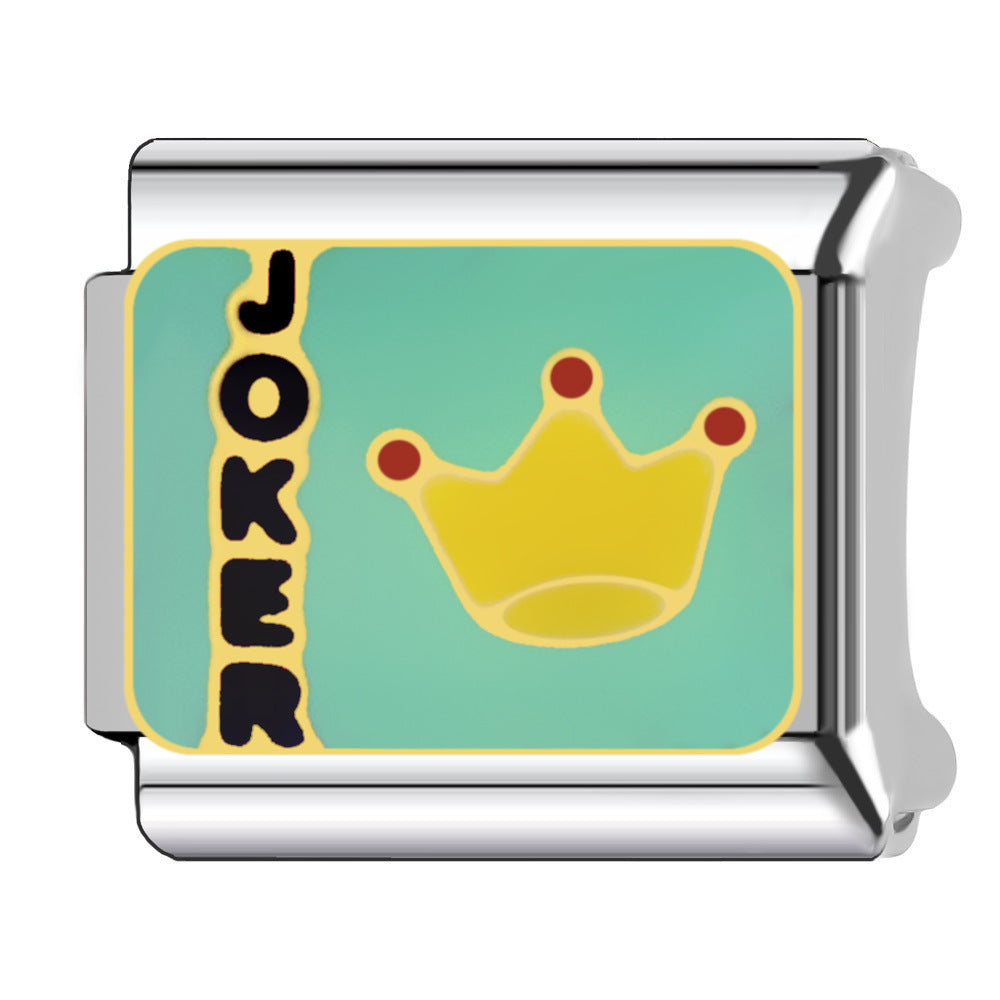 Wholesale 9mm Italian Charm Starter Bracelets DIY square Single Section Creative Stainless Steel Composable Bracelet