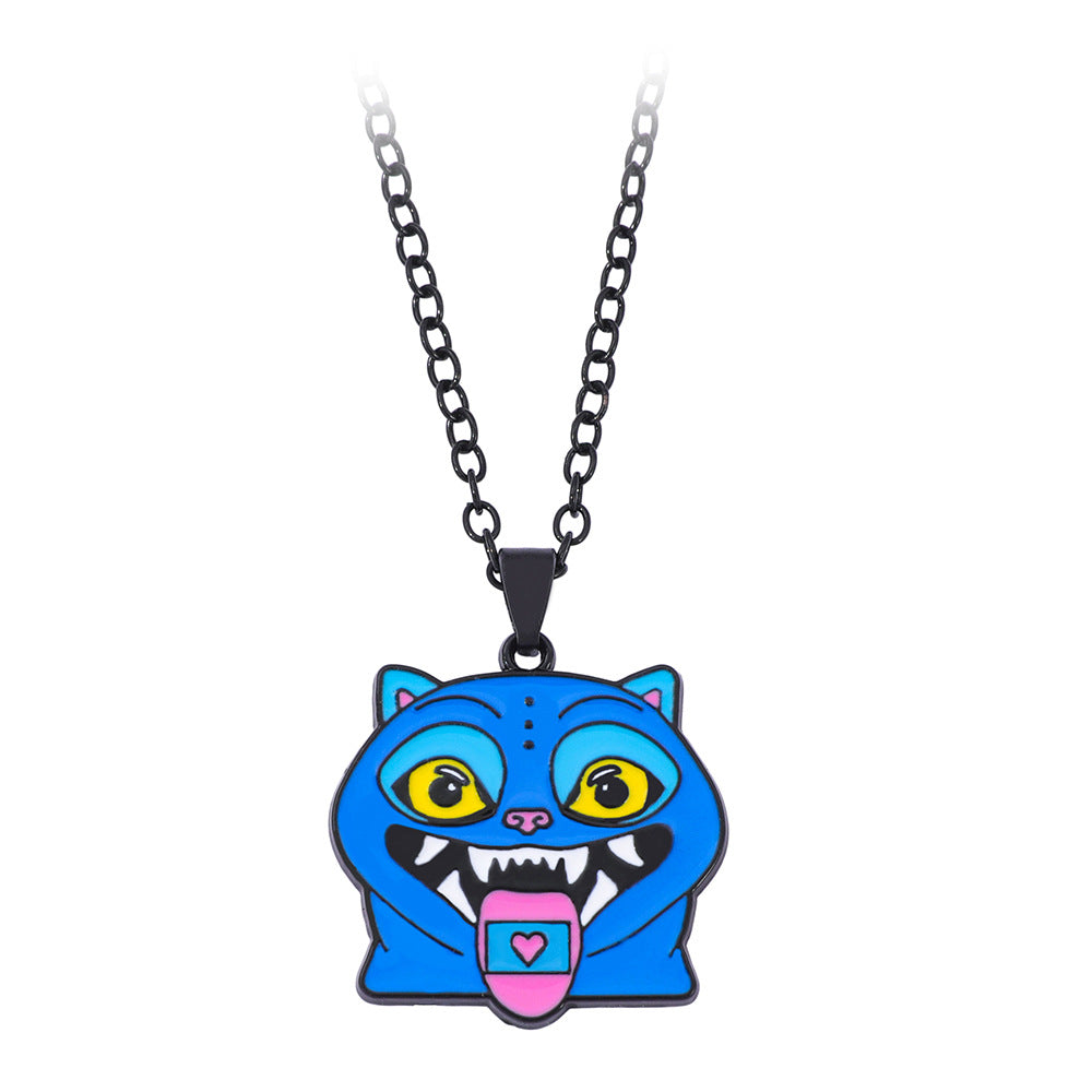 Wholesale K-pop witch hunter group necklace cartoon oil drop pendant