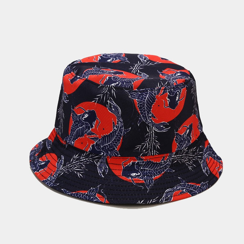 Wholesale Ocean Animal Pattern Double Sided Bucket Hat ACC-HT-LvYi008