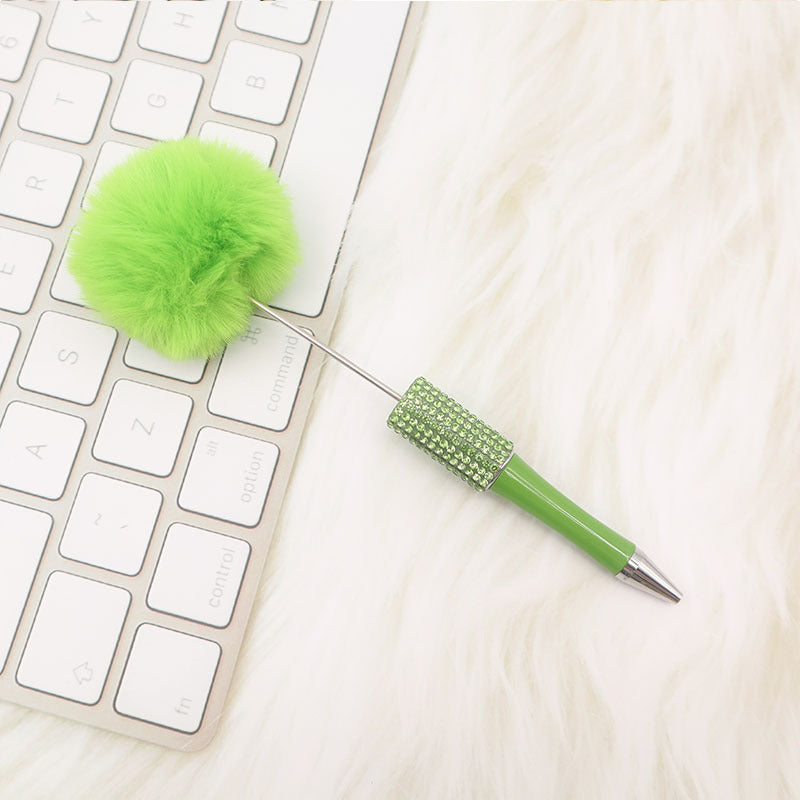 Wholesale Beadable Pens Rhinestone Pom Pom Ball DIY Beaded Pen ACC-PN-CY005