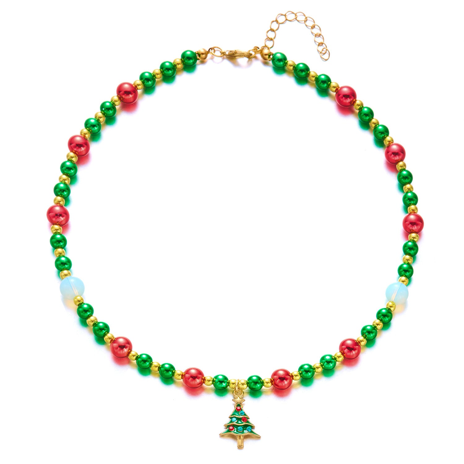 Wholesale  Christmas Handmade Colorful Beaded Necklace