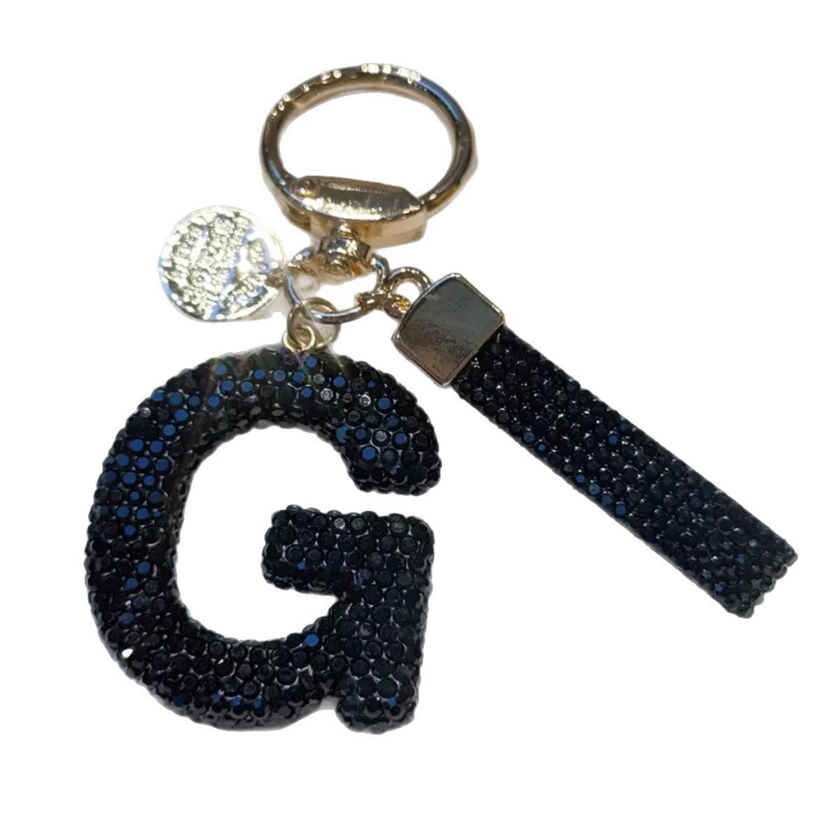 Wholesale Chic Rhinestone Letter Keychain Metal Electroplating Fashion Accessory Bag Charm Car Key