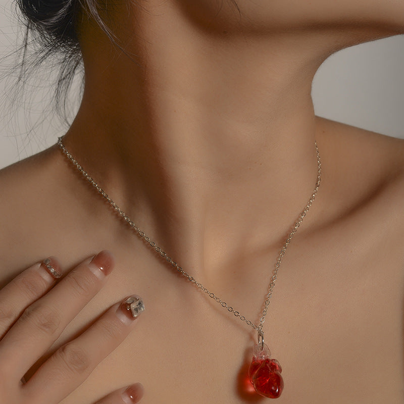Wholesale  spoof heart pendant necklace Halloween ghost festival fun necklace
