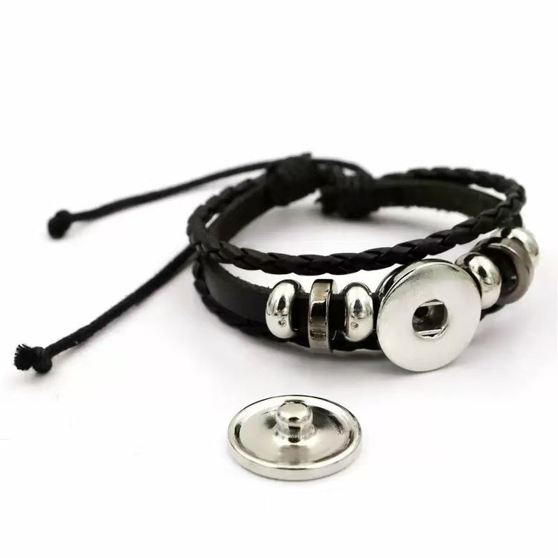 Wholesale Black Glass Bead Woven Bracelet,  Unisex Geometric Design,  Fashion Accessory for Casual Everyday Wear
