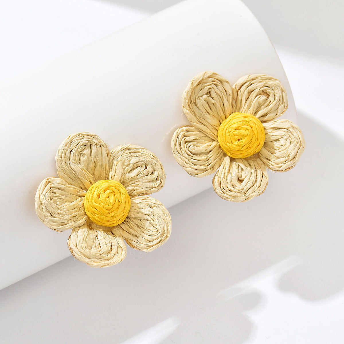 Wholesale Raffia Woven Bohemian Retro Ethnic Earrings Party Wear Boutique Resale Gift