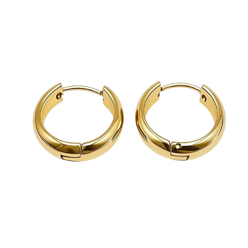 Wholesale Accessible   Two-Color Titanium Steel Earrings