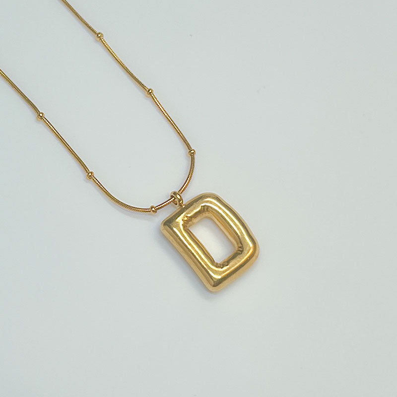 Wholesale Stainless Steel 18K Gold Plated Letter Necklaces ACC-NE-YuHui001