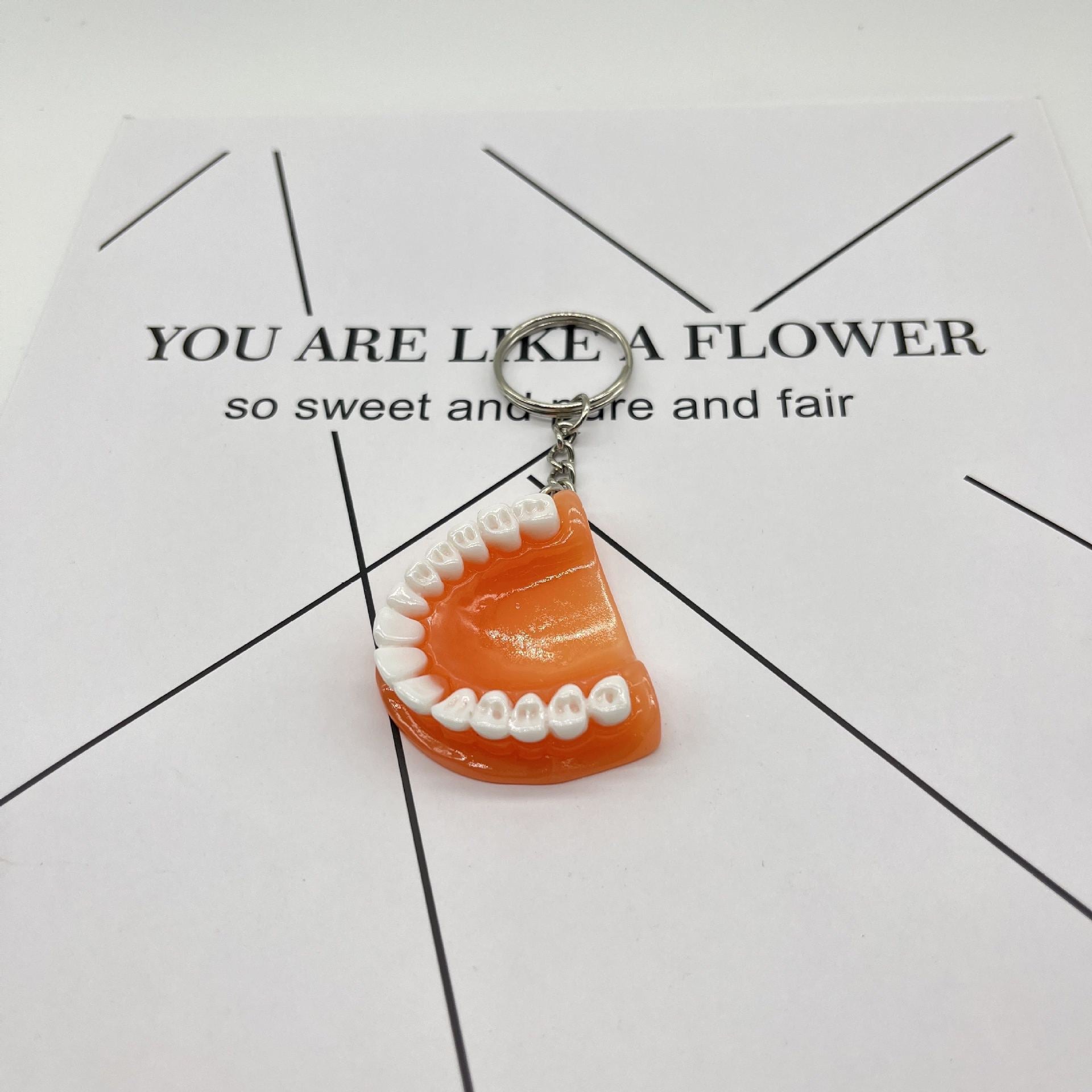 Wholesale Mini Resin Tooth Keychain