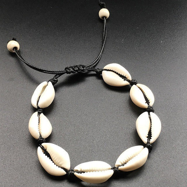 Wholesale Hawaiian style natural shell handmade woven bracelet