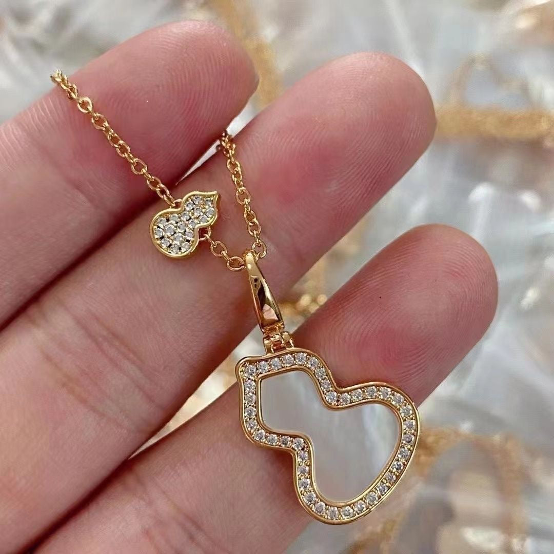 Wholesale Gold Kylin Gourd Diamond Necklace