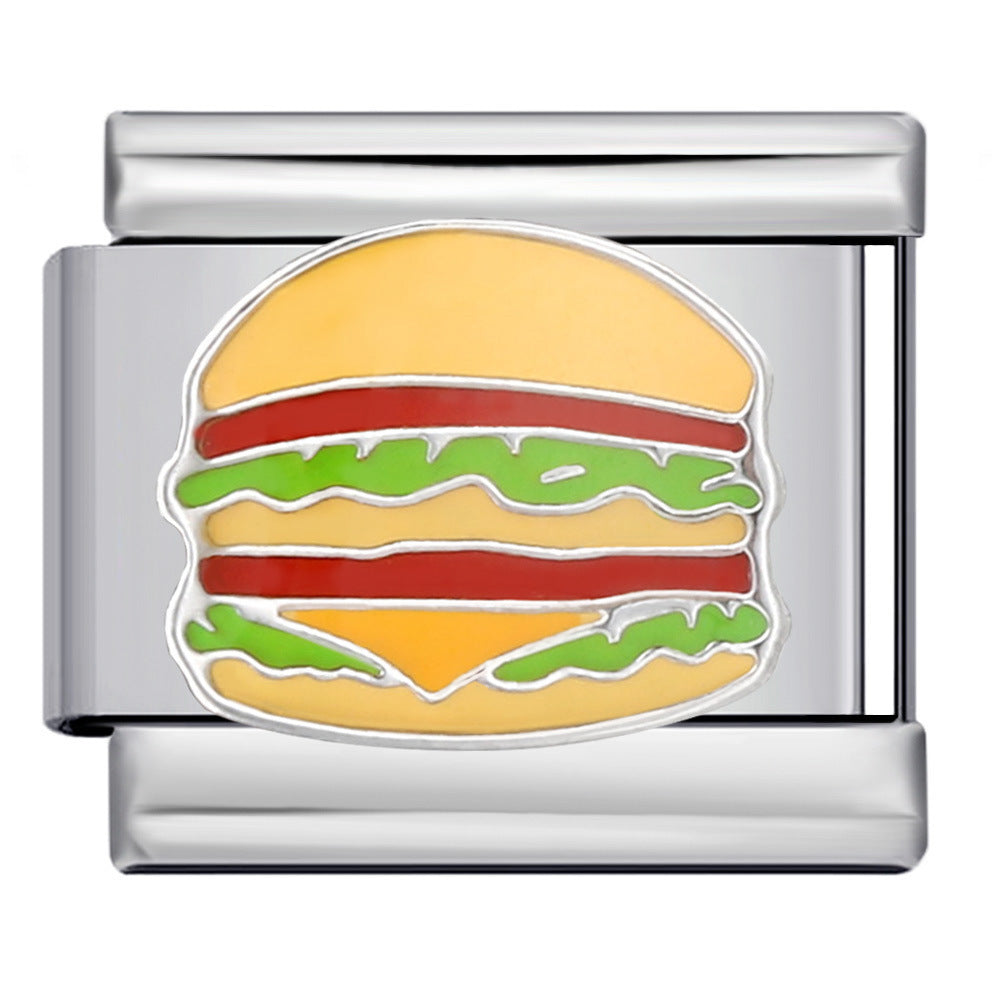 Wholesale Italian Charm Bracelet 9mm DIY Welded Oil-Drip Cartoon  Creative Stainless Steel Composable Bracelet