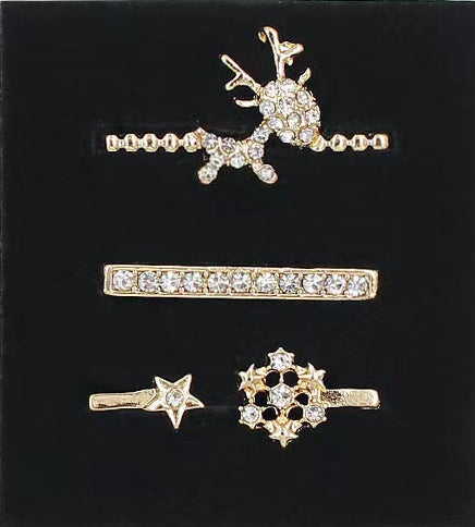 Wholesale Christmas Compact and Exquisite Deer-Themed Smartwatch Set Apple Watch Strap Decoration Ring in Stock