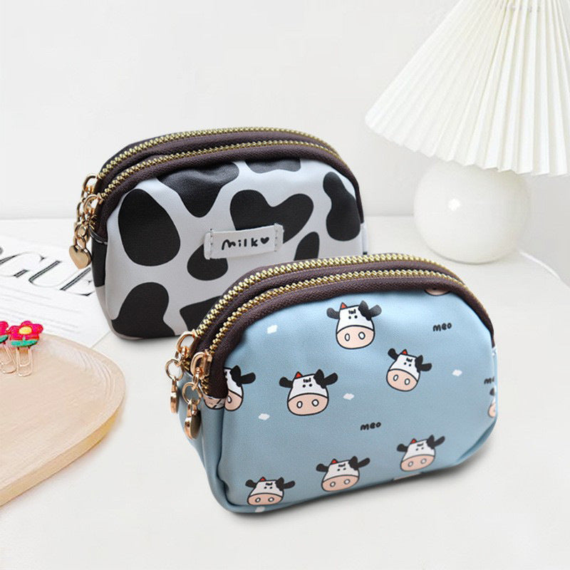 Wholesale New Style Double Zipper Cute Cow Wallet  ACC-WT-BiLH003