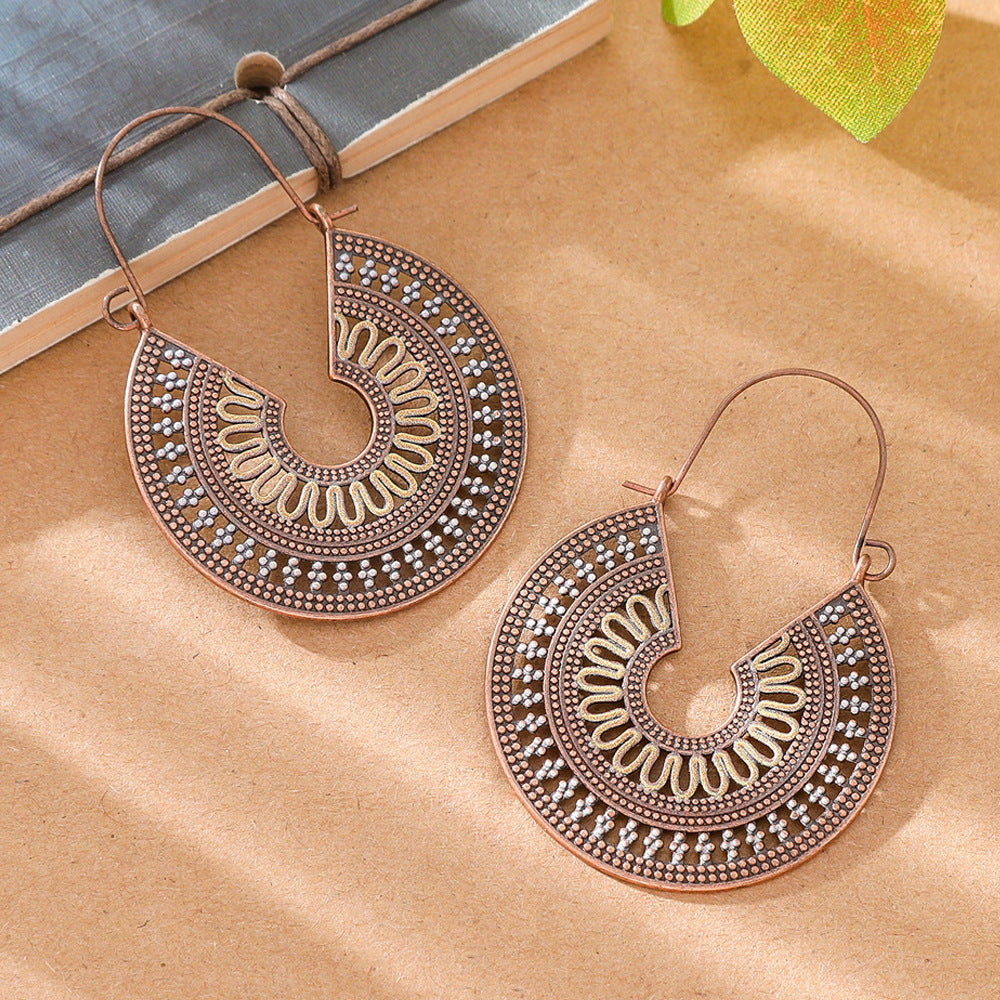 Wholesale Zinc Alloy Bohemian Coffee Color Earrings Set