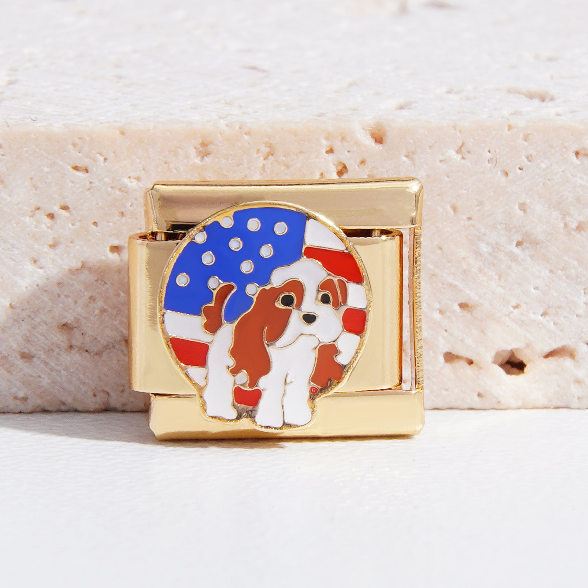 Wholesale Italian Charm Bracelet 9mm DIY Splicing Christmas Gold Titanium Steel Composable Bracelet