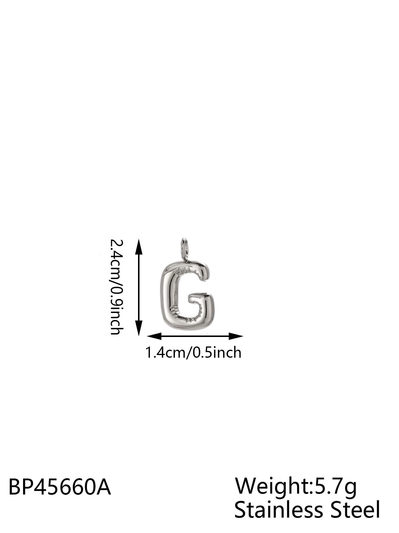 Wholesale Stainless steel bubble 26 letter pendant