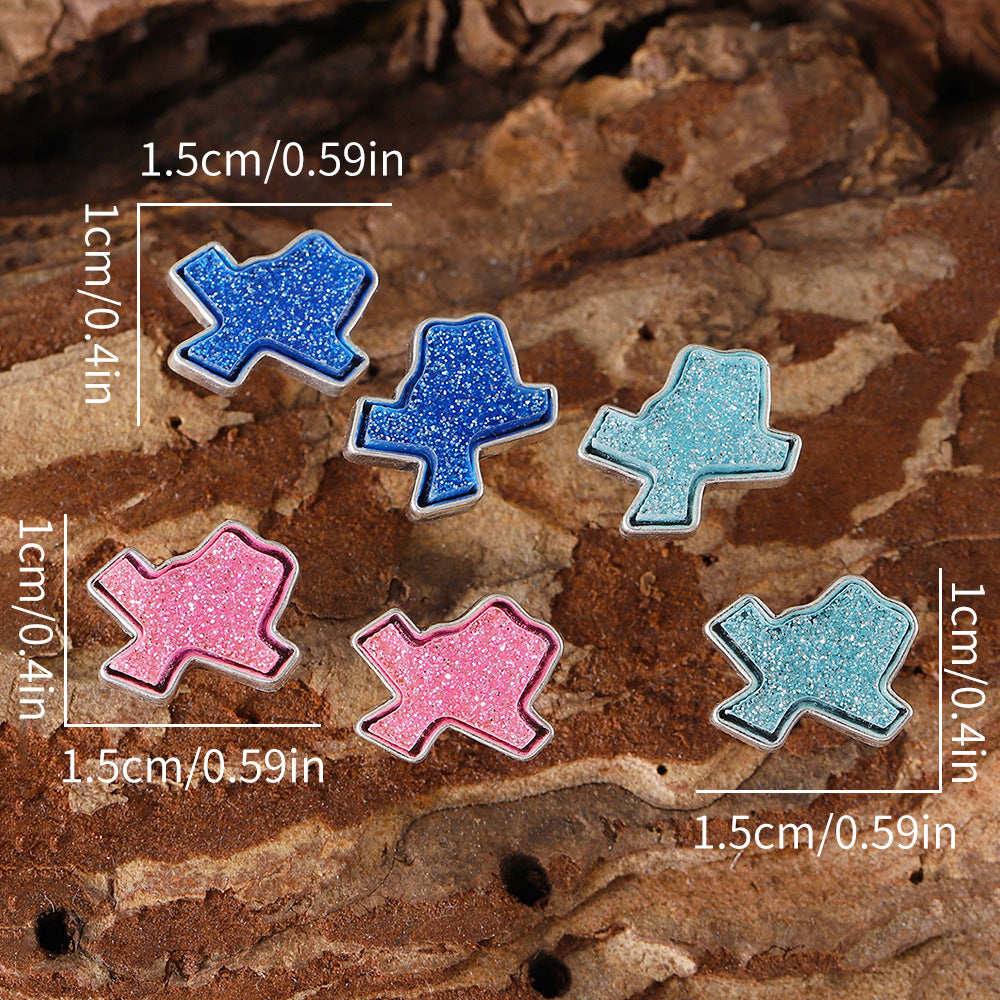 Wholesale  geometric irregular color earrings