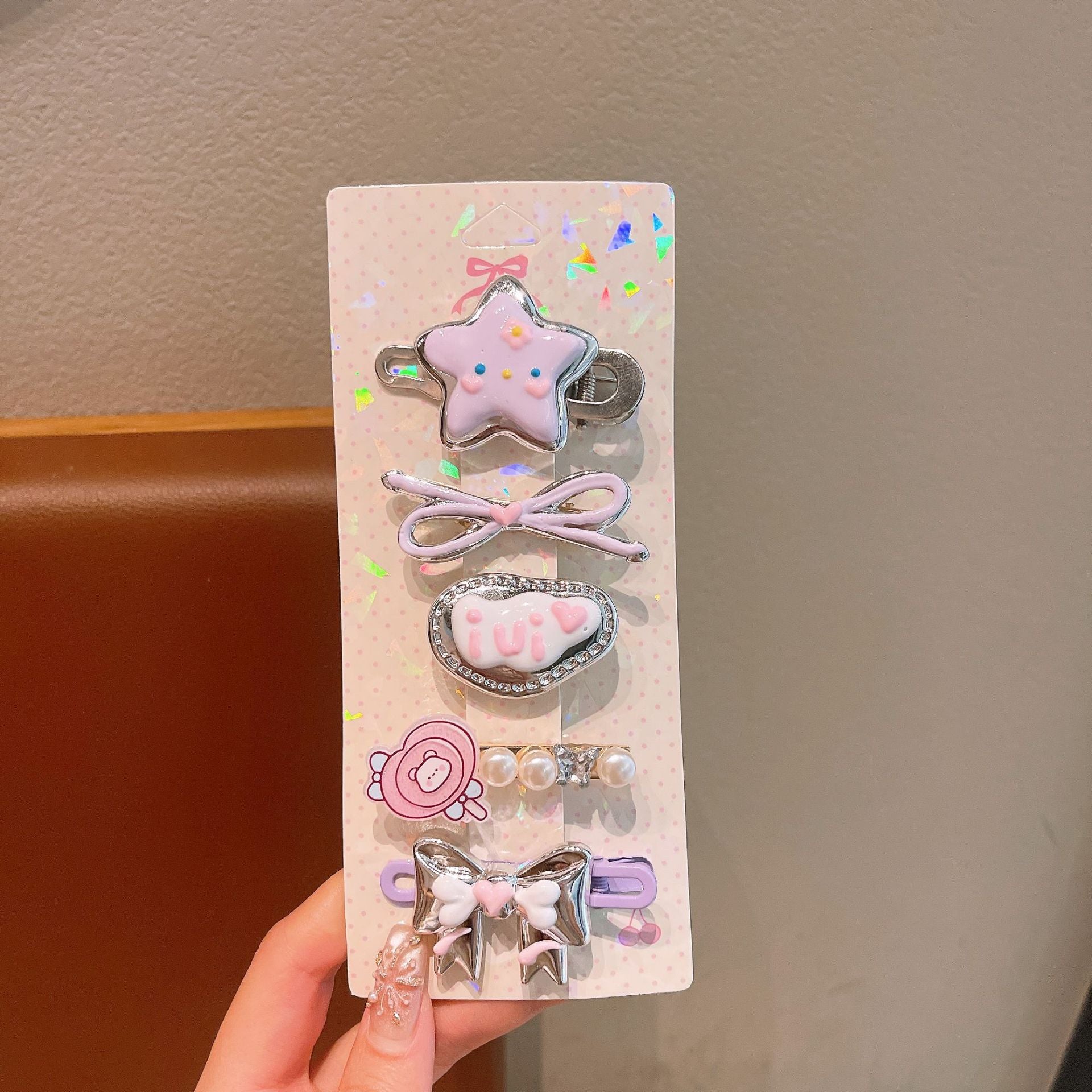Wholesale Sweet  Cute Cartoon Style  Girl  Stars and Cat Kids Hair Clips