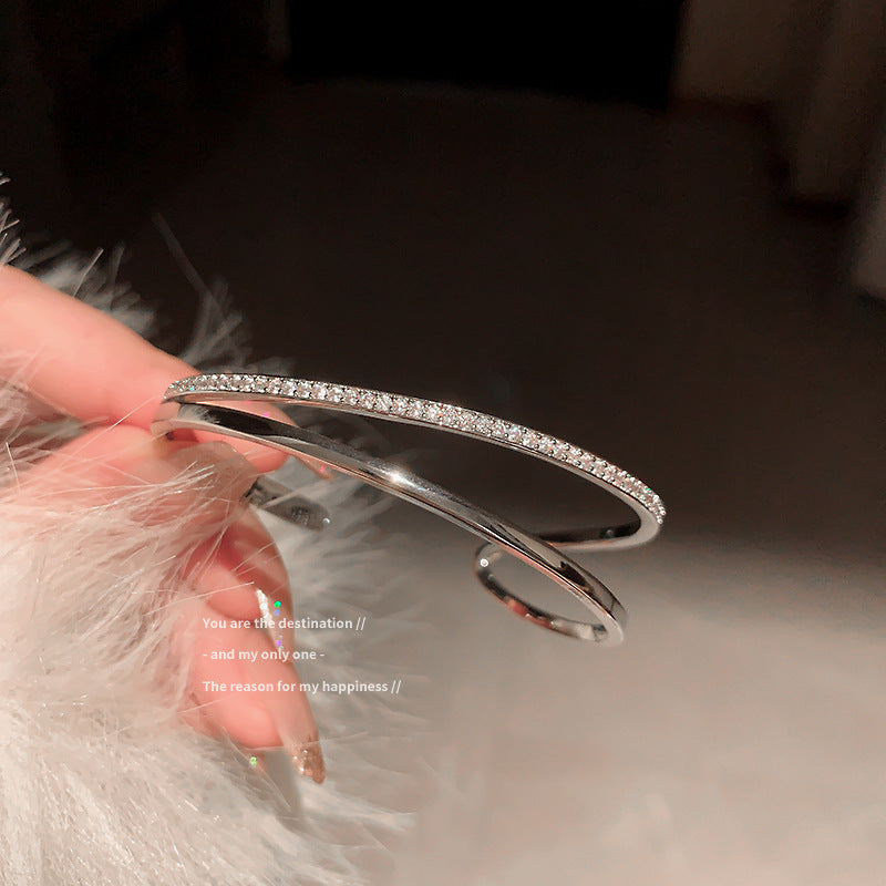 Wholesale Light Luxury Electroplated Zircon Geometric Bracelets ACC-BT-BY002