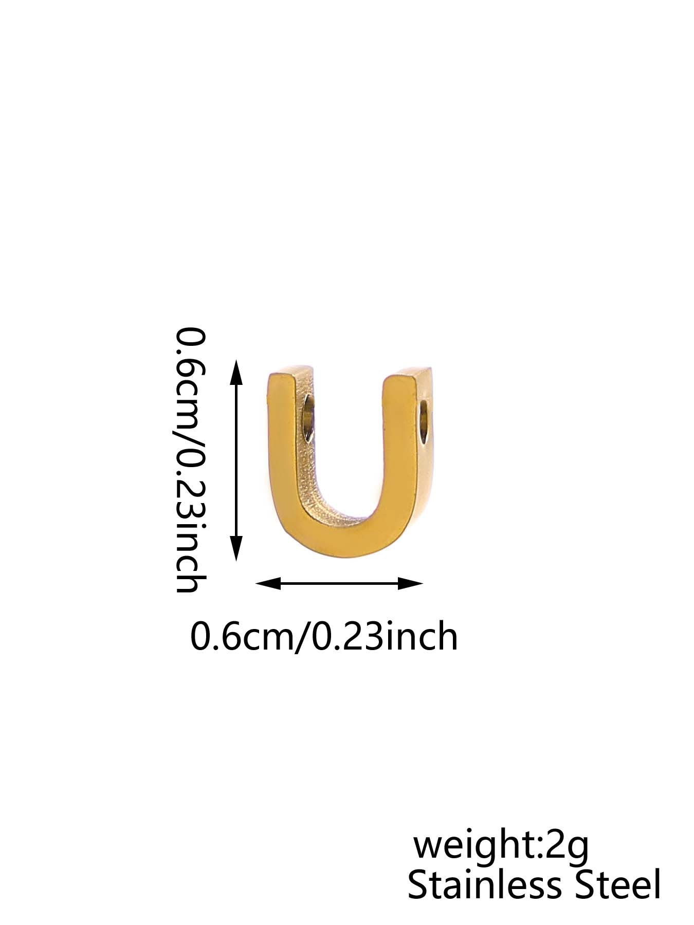 Wholesale 26 English letters stainless steel mirror polished pendant