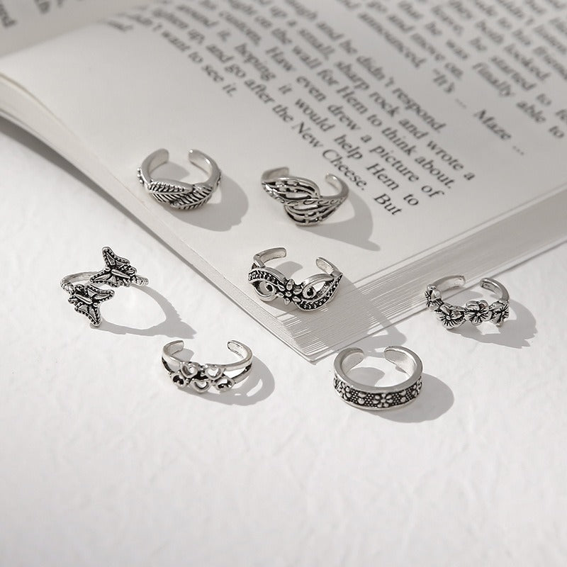 Wholesale  Retro Style Butterfly Pattern Love Leaf  Foot Ring