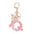 Wholesale Pink letter butterfly tassel keychain