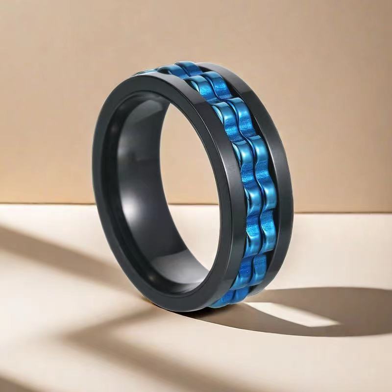 Wholesale Titanium Steel Rings Men’s Rings ACC-RS-Xinj007