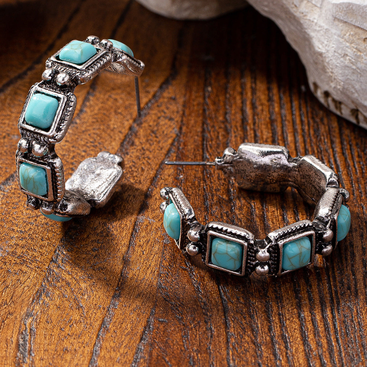 Wholesale 5pcs Vintage Turquoise Western Style Earrings