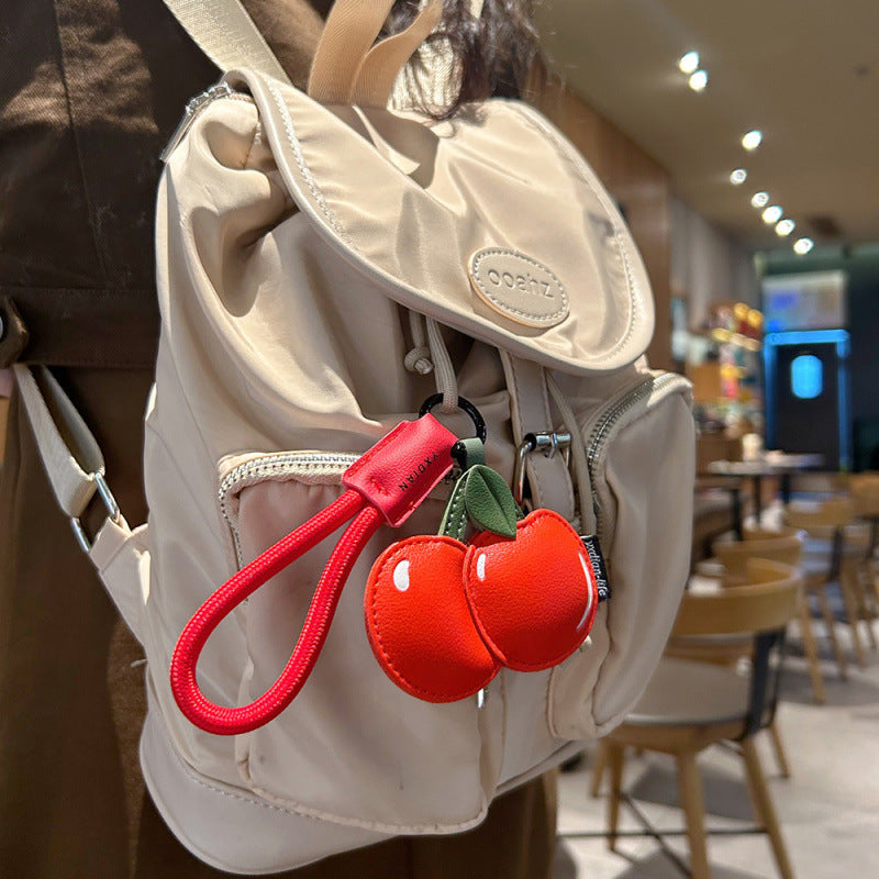 Wholesale Stylish Cartoon Fruit Leather Keychain Cute Bag Charm For Wedding Favors Boutique Resale Accessory