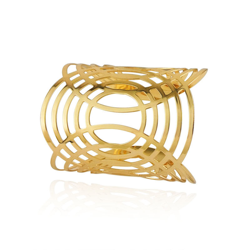 Wholesale  bracelet four-piece suit fashion exaggerated metal iron hollow bracelet